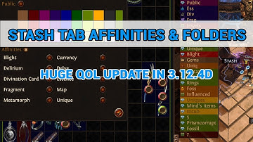 [PoE 3.12] Stash Tab Affinity and Folders are here and they are amazing!