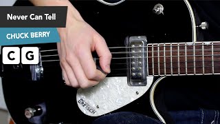 NEVER CAN TELL Easy Guitar Lesson Tutorial INTRO (Pulp Fiction) chords