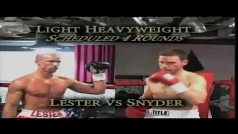 Alan Snyder vs Jeremy Lester 12-07-06