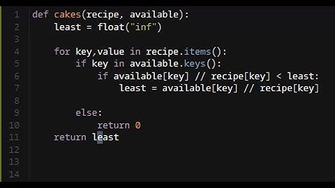 Python - Pete, the Baker | Codewars 5KYU