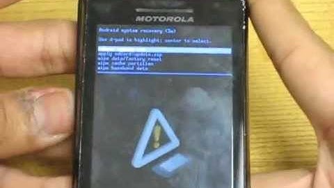 How to erase / reset Motorola A855 Droid personal data and phone settings (Alternative Method)
