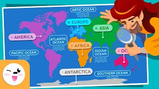 CONTINENTS and OCEANS for Kids | Compilation | How many continents and oceans are there? screenshot 2