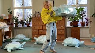 Skulptering sköldpaddor   Ellen Ljungvist