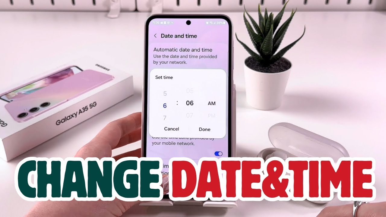 How to Manually Set Date & Time on Samsung Galaxy A35 5G - YouTube