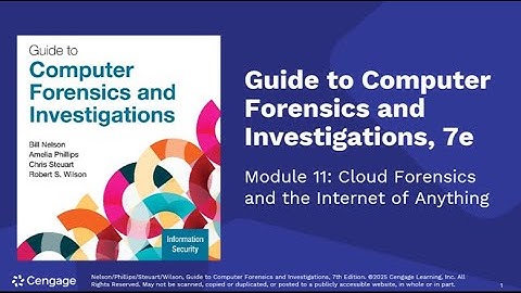 CSC151 Module 11   Cloud and Internet of Anything Forensics