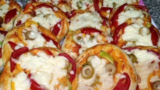 ميني بيتزا Mini pizza الاقتصادية بطريقة وطعم روووعة تنفع لاولادنا في المدارس احلى وانظف من الافران