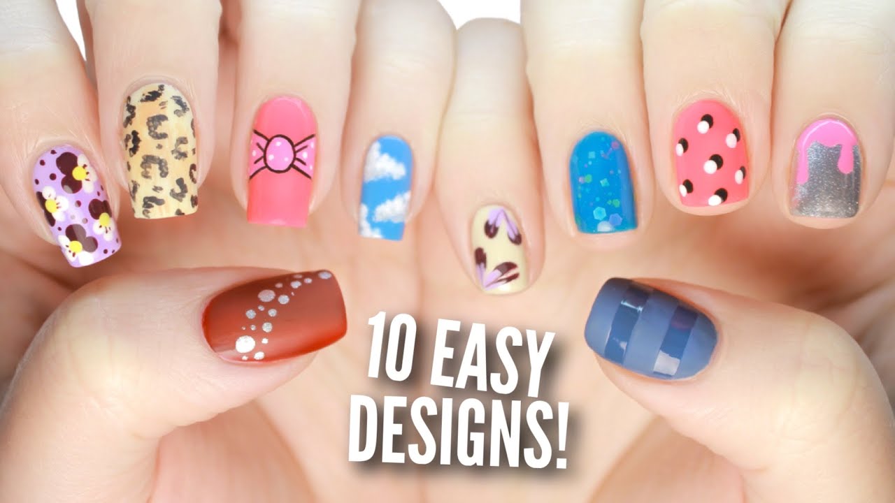 10 Easy Nail Art Designs For Beginners: The Ultimate Guide #3! - YouTube