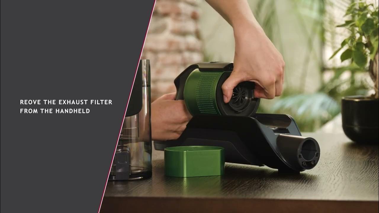 Cordless stick, Hoover - HF9 - How to clean the bin and filters