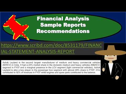 Financial Analysis Sample Reports Recommendations - Analysis of Financial Statements, Ratio-Analysis