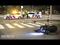Twee gewonden na flink ongeval tussen scooter en personenauto Monnickendamplein Den Haag
