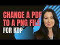 How To Change A PDF Into A Png File on Tangent Templates