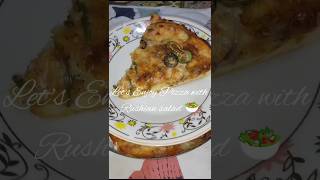 Pizza with Russian Salad ? food viral foodie recipe shorts
