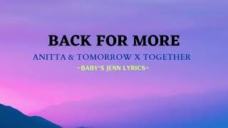 Back for More - Anitta and TOMORROW X TOGETHER