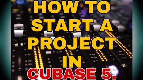 HOW TO START A PROJECT IN CUBASE 5#Recordingincubase5 #Cubase5 #MixingandMastering #2021best