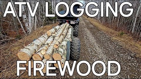ATV LOGGING FIREWOOD...Bigfoot, chainsaw and firewood
