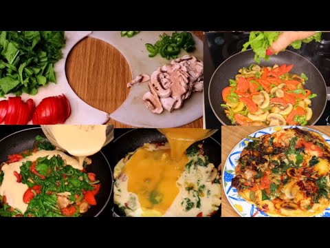 بيض مقلي مع خضار