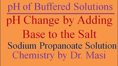 Calculate the pH Change If We Add Base to Sodium Propanoate