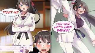 [Manga Dub] The class president challenged me to a judo match, so I... [RomCom]