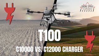 DJI Agras T100 | Charger Comparison | 50 Acre Test | C10000 vs C12000 & Generator Options
