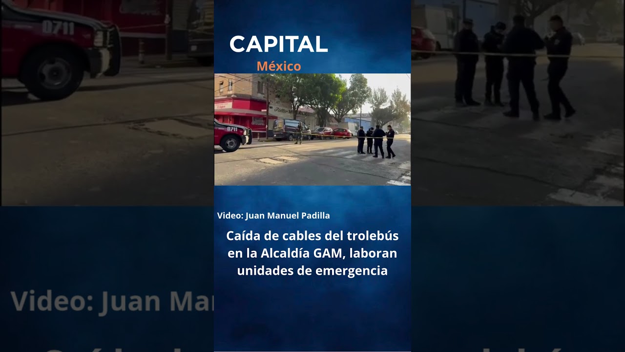 Caída de cables del trolebús en la alcaldía GAM moviliza a unidades de emergencia