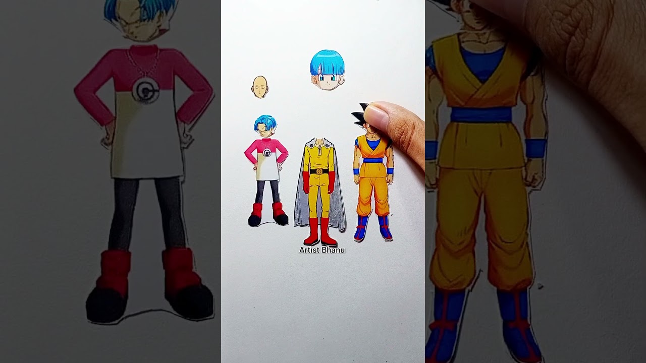 Bulma 💖🦄 Saitaman 😈🙄 Goku 😎💔 Wrong head Challenge 💯💥 