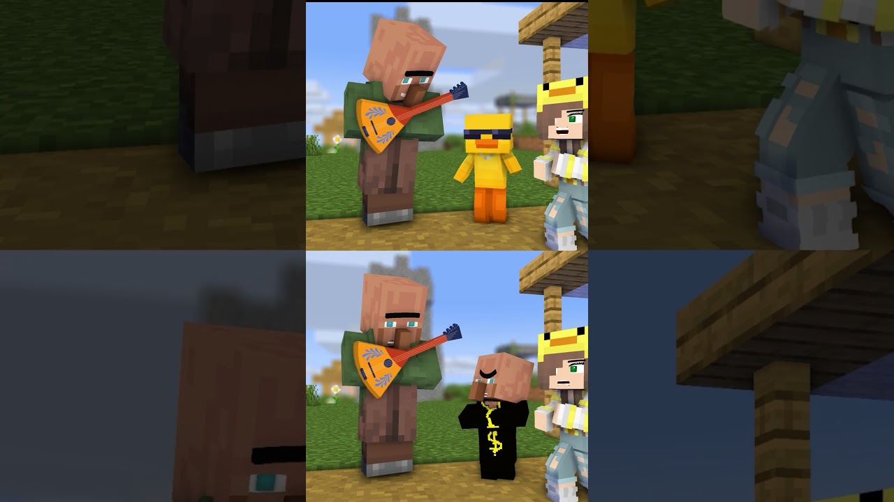 Good Duck vs Bad villager | Good deeds vs Bad deeds | Minecraft Animation #shorts #minecraft