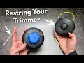 How to Restring Your Trimmer - 3 Different EASY Methods! (Makita, Stihl, Ego, Echo, Ryobi, Dewalt)
