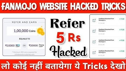 Fanmojo H@cked Script | Unlimited Refer Bypass | Free Paytm Cash