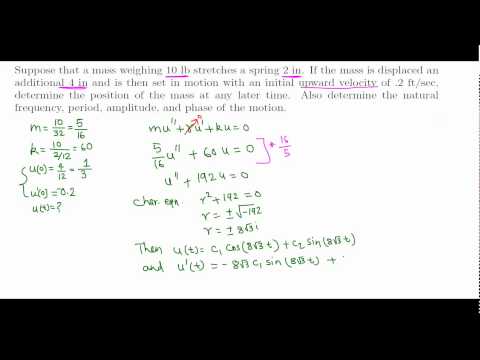 Diff Eqn: Mass