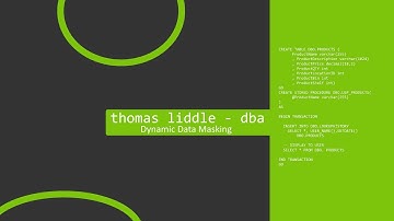 Dynamic Data Masking Demonstration
