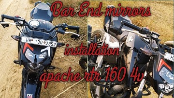 Bar End mirrors installation | modified apache rtr 160 4v | cheap mirror price