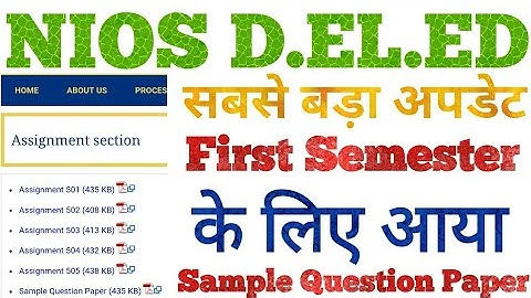 D.EL.ED SAMPLE QUESTION PAPER |FIRST SEMESTER | ASSIGNMENT-504 ,505 |Free Online Courses|TEJ TUBE