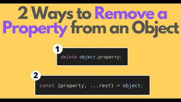 How to delete object properties using delete and rest operator.