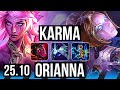 KARMA vs ORIANNA (MID) | 11/0/14, Legendary | EUW Master | 25.10