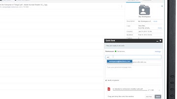 BlackBerry Workspaces: Share Documents with Quick Send