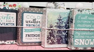 Echo Park - Hello Winter - micro travelers notebooks * 3 left *