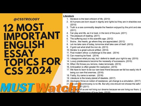 essay topics for css 2024