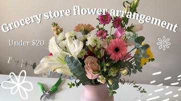 DIY Grocery Store Flower Arrangement Tutorial Under $20