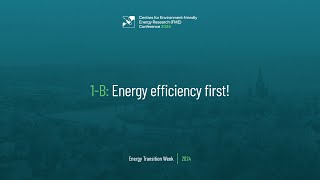 Session 1-B: Energy Efficiency First! | 2024 FME Conference