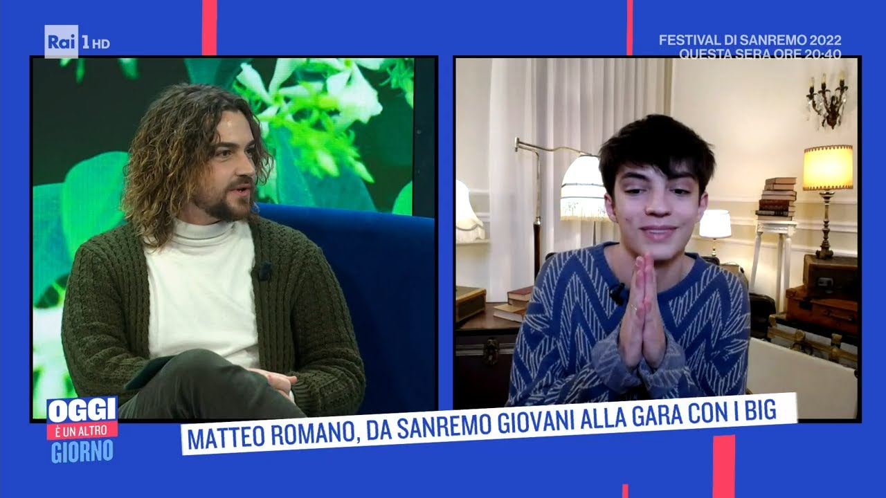 Matteo Romano, da Sanremo giovani alla gara con i big - Oggi è un altro giorno 01/02/2022