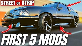 First 5 MODS Building a STREET STRIP Foxbody Mustang! #fullsend