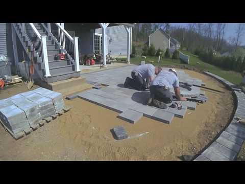 How We Do a Backyard Patio, Fire Pit, and Retaining Wall - Time Lapse Video