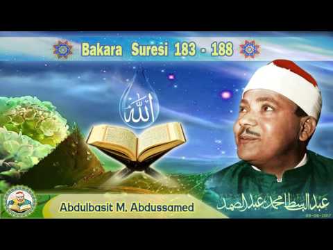 Bakara Suresi 183 - 188  Nadir Stüdyo Kaydı