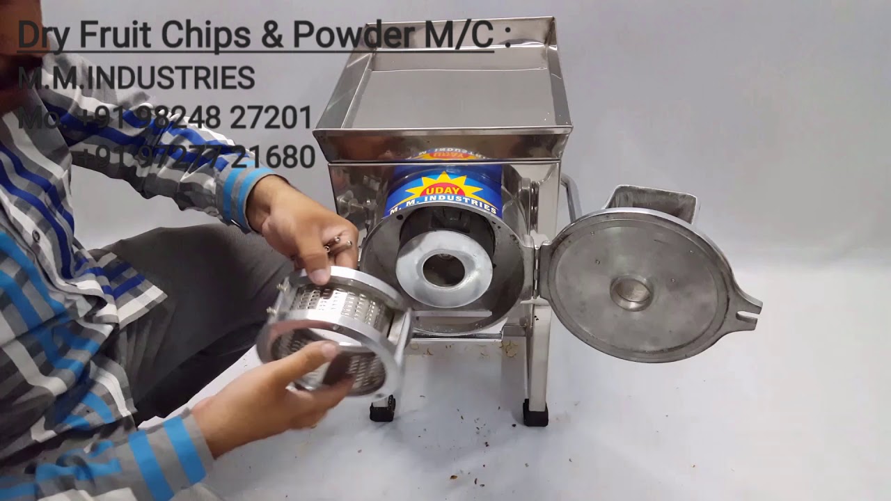 Dry Fruit Chips and Powder Machine Cutting, Slicer Machine YouTube