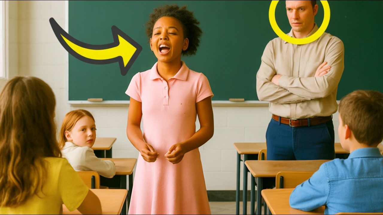 أستاذ يجبر طالبة فقيرة على الغناء أمام الصف لكن صوتها يصدم الجميع