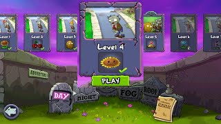 PLANTS VS ZOMBIES - DAY level 4 - ADVENTURE 2 - gameplay