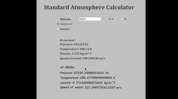 Atmosphere Calculator | ISA