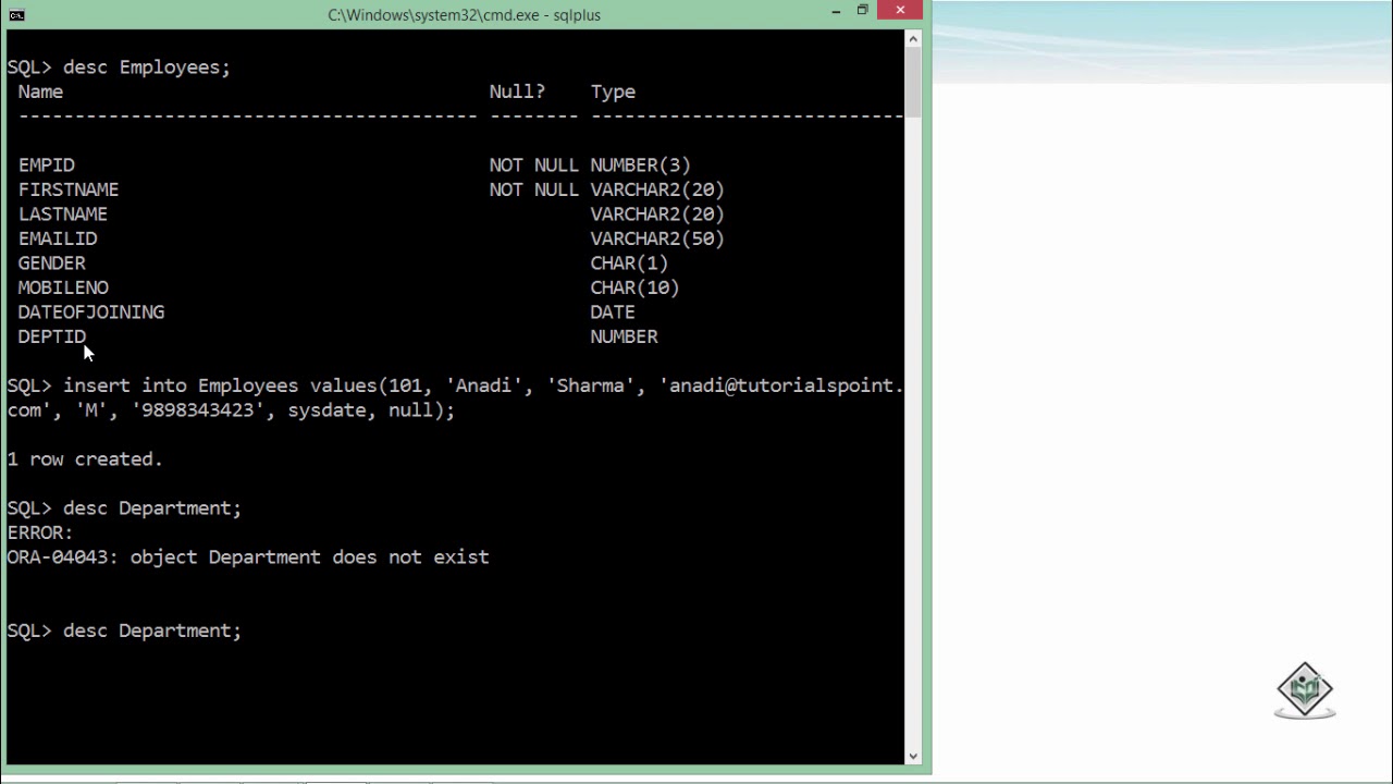 Oracle - SQL - Insert Statement - YouTube Oracle - Sql - Insert Statement - Youtube
