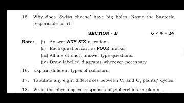 TS inter 2nd year BOTANY model paper (2021-2022 only) issued by the board of intermediate.