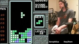I got a PAL maxout after three days of trying - NES Tetris